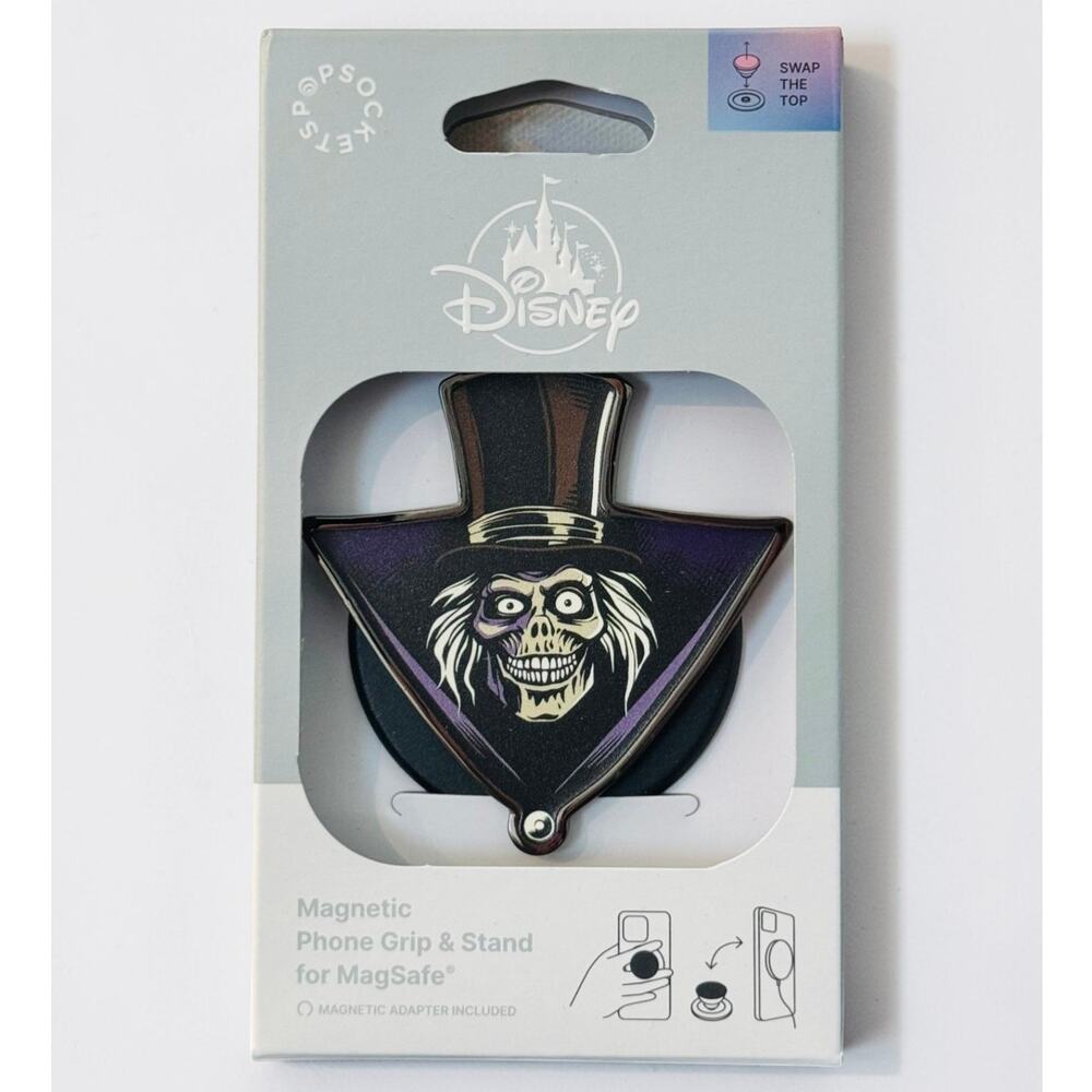 Disney Haunted Mansion Hatbox Ghost MagSafe Phone Grip & Stand NWT
